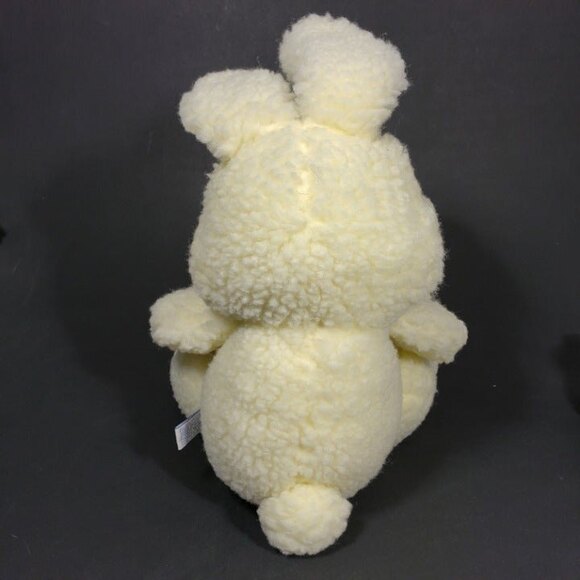 Vintage Bunny Plush Toy Rabbit Shearling Off White 11 in. - Picture 4 of 8
